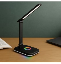 Lampa biurkowa Alma LED RGB + CCT 12W czarna | LVT
