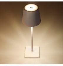 Lampa biurkowa Solio LED 4000K akumulator biała | LVT