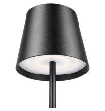 Lampa biurkowa Solio LED 4000K akumulator czarna | LVT