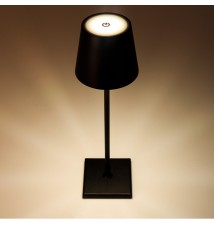 Lampa biurkowa Solio LED 4000K akumulator czarna | LVT