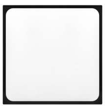 Plafon Luvo 2xE27 kwadrat czarny z czujnikiem mikrofalowym