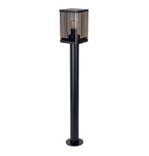 Lampa ogrodowa E27 LED IP44 Smoke czarna | LVT