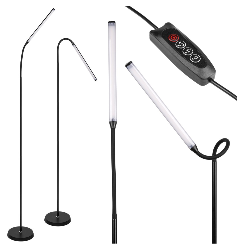 Meso LED Floor Lamp, 170 cm, Black | LVT