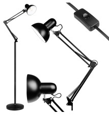 Lena Floor Lamp, 1x E27, 185 cm, Black | LVT