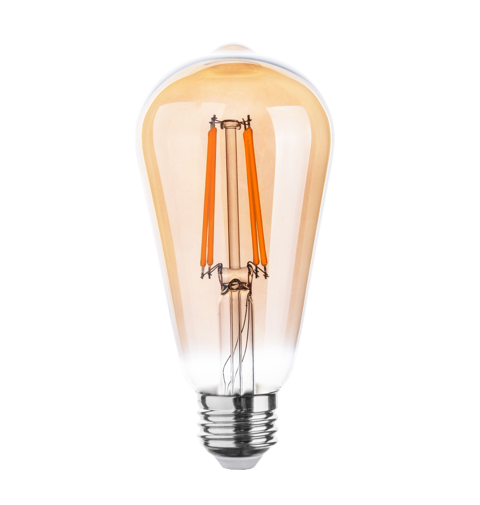 Żarówka LED E27 Filament ST64 4000K 10W Amber