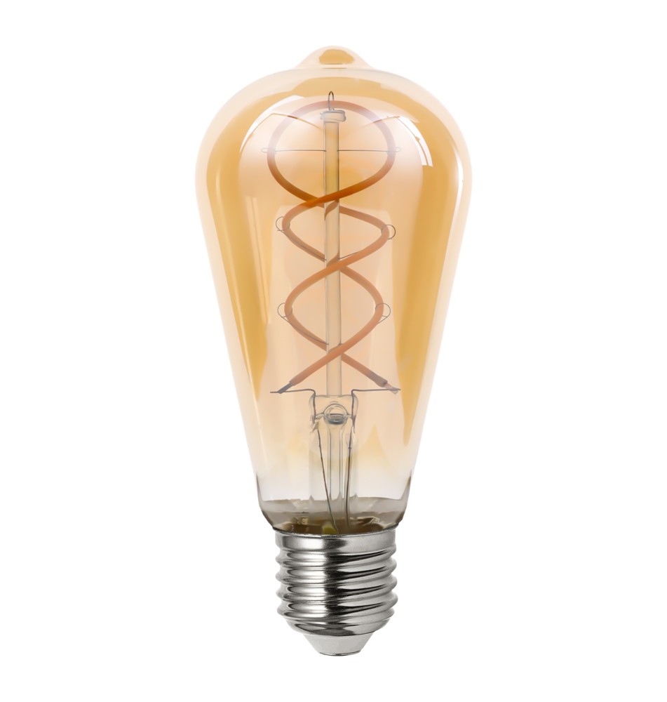 E27 Filament Dimm ST64 2200K 4W Amber LED Bulb | LVT