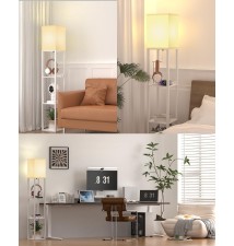 Lampa podłogowa Ganto 1xE27 160cm biała