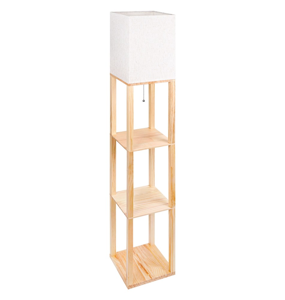 Lampa podłogowa Ganto 1xE27 160cm drewno