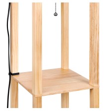 Lampa podłogowa Ganto 1xE27 160cm drewno