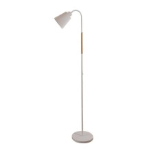 Lampa podłogowa Koko E27 145cm biała drewno