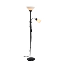 Lampa podłogowa Duos E27 E14 176cm czarna | LVT