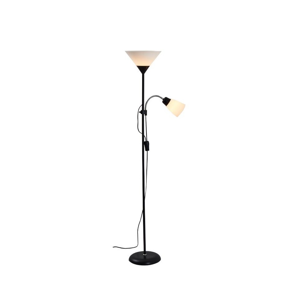Lampa podłogowa Duos E27 E14 176cm czarna | LVT
