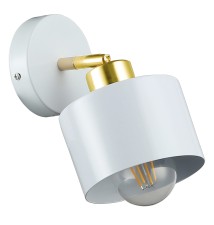 Kinkiet E27 LED Elza ruchomy x1 biały + złoty