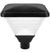 Lampa LED parkowa latarnia E27 Tirana czarna | LVT