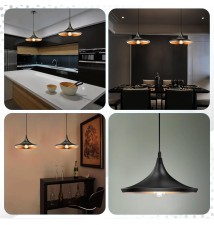 Oprawa wisząca E27 Mezo x1 czarna + złoty