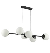 Bali-12 E27 Pendant Light, 90 cm, 6-light, Black | LVT