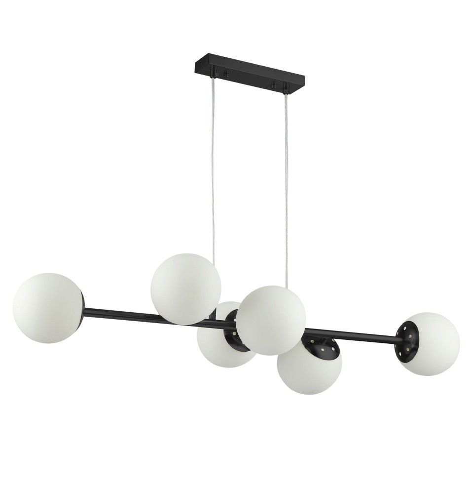 Oprawa wisząca E27 Bali-12 90cm x6 czarna | LVT
