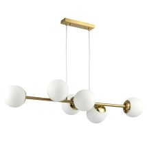 Bali-12 E27 Pendant Light, 90 cm x 6, Gold | LVT