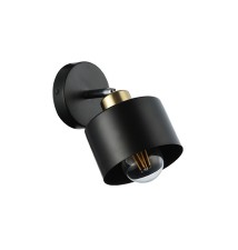 Kinkiet E27 LED Elza ruchomy x1 czarny + miedź