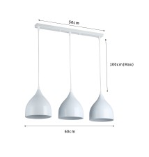 Oprawa wisząca E27 Como x3 biała