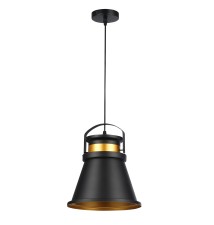 Oprawa wisząca E27 Tao 25cm x1 czarna + miedź | LVT