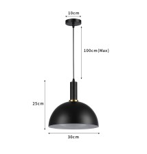 Koko E27 Pendant Light, 1-Pack, Black | LVT