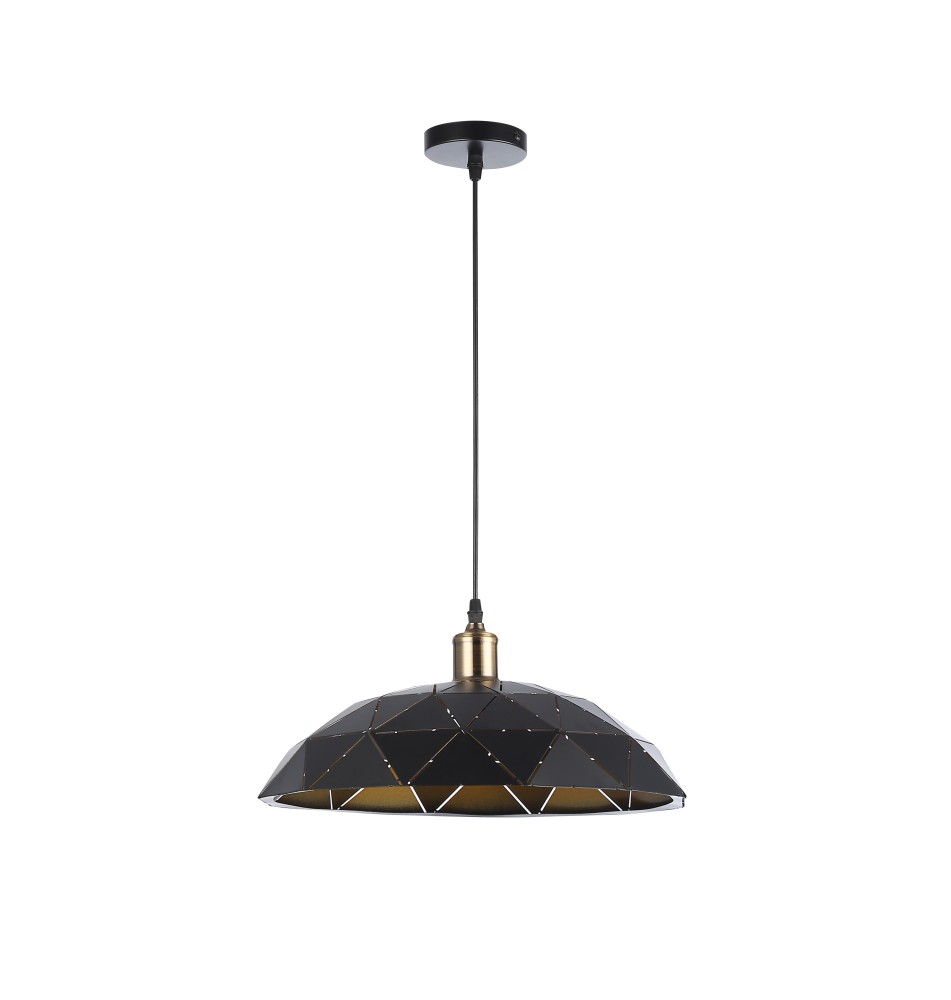 Oprawa wisząca E27 Dalia x1 czarna + miedź