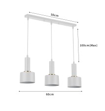 Tema E27 Pendant Light, 3-Pack, White | LVT