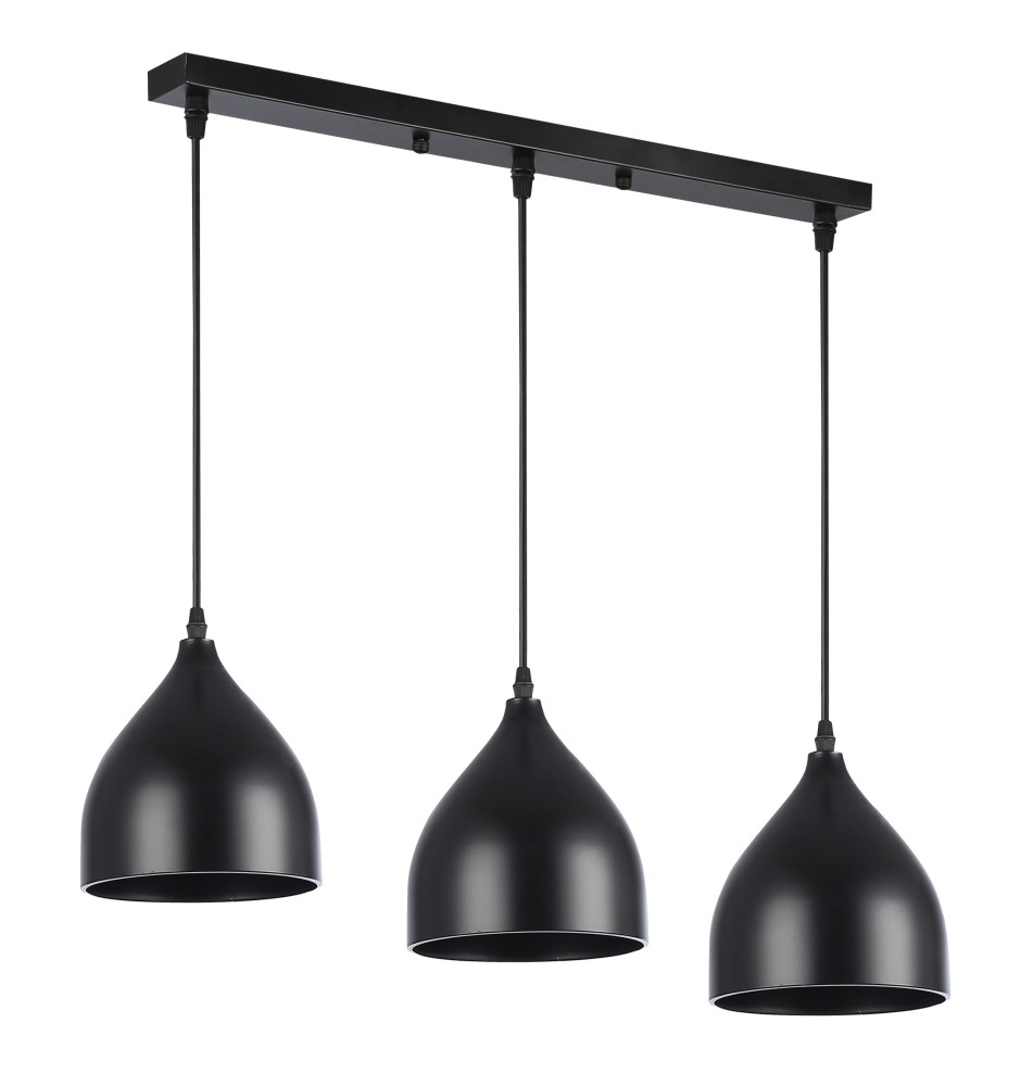Oprawa wisząca E27 Como x3 czarna