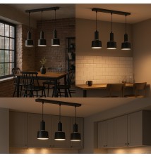 Tema E27 Pendant Light, 3-Pack, Black | LVT