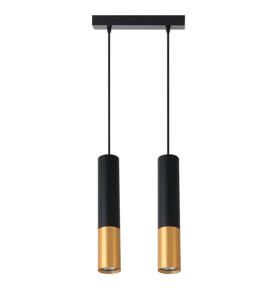 Lampa wisząca Keon GU10 x2 czarny + złoty