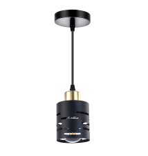 Oprawa wisząca E27 Elen x1 czarna + złota