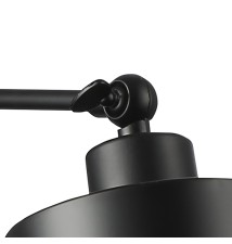Elza Adjustable E27 LED Wall Sconce x1, Black, Plug-In | LVT