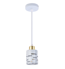 Oprawa wisząca E27 Elen x1 biała + złota