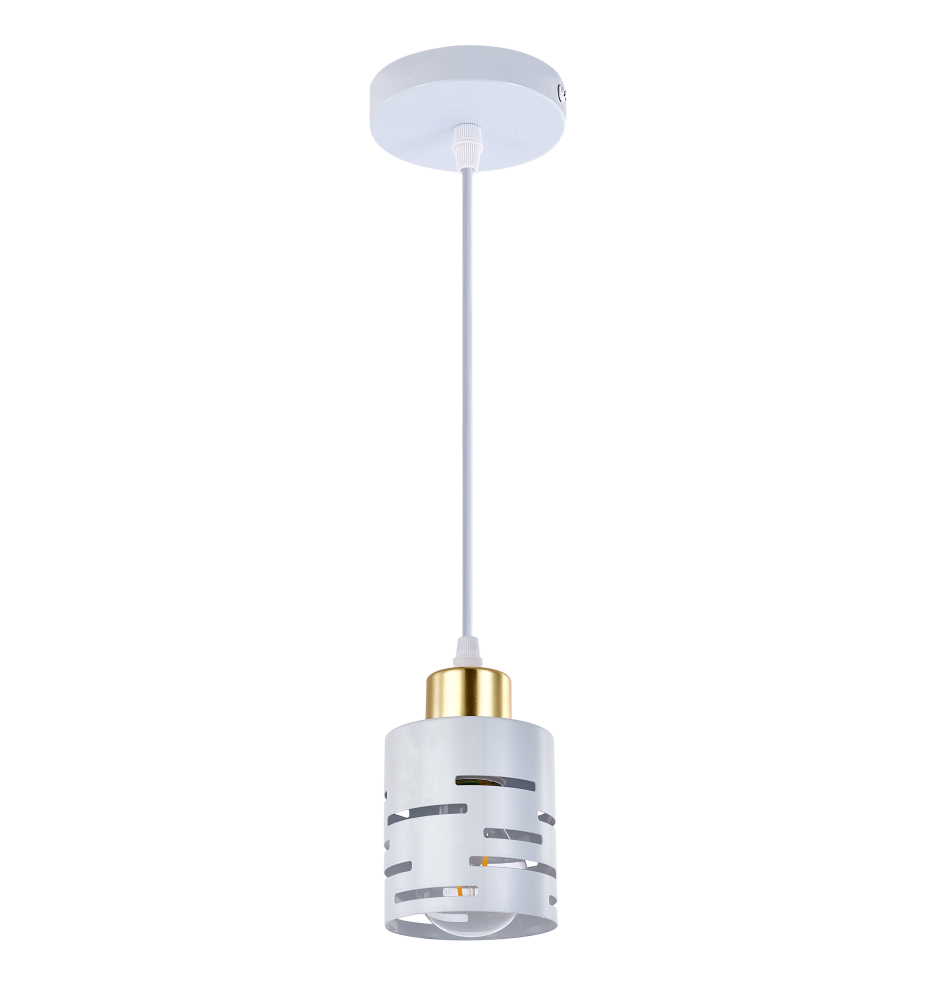 Oprawa wisząca E27 Elen x1 biała + złota