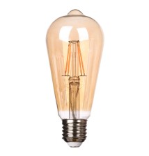 Żarówka LED E27 Filament 3-Dimm ST64 2700K 6W Amber | LVT