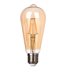 Żarówka LED E27 Filament 3-Dimm ST64 2700K 6W Amber