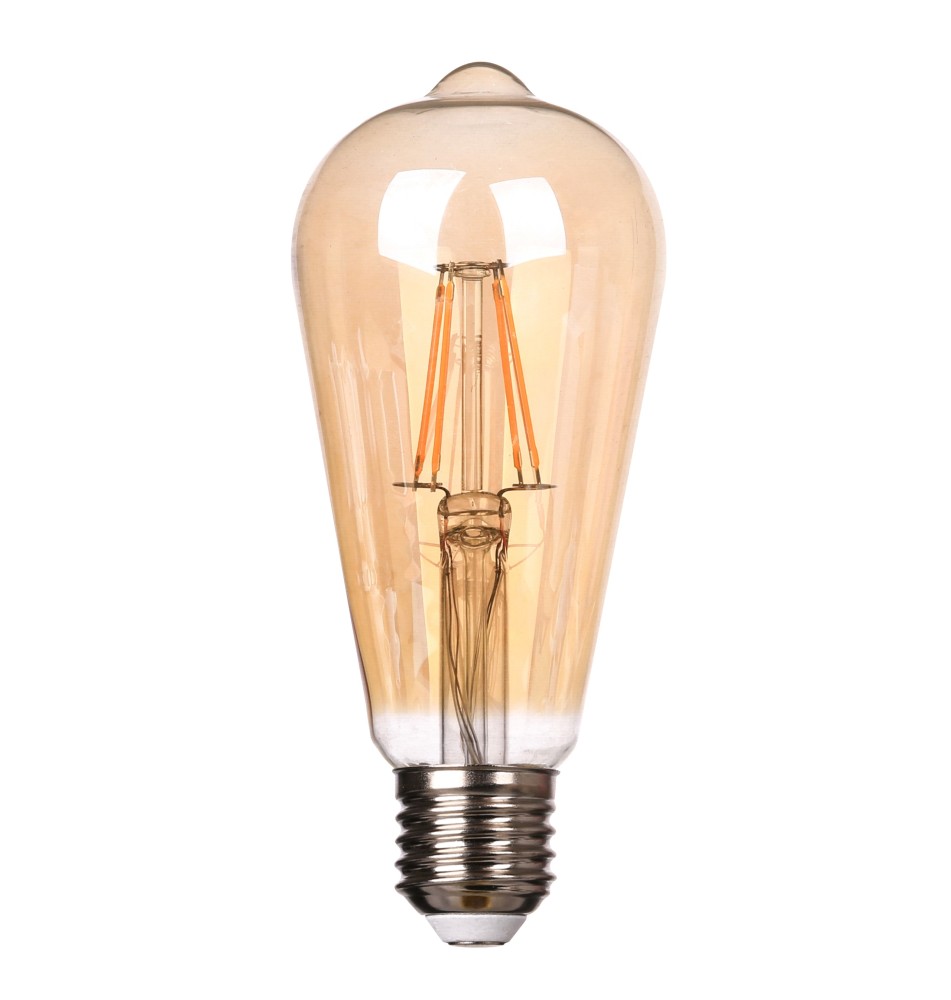 Żarówka LED E27 Filament 3-Dimm ST64 2700K 6W Amber | LVT