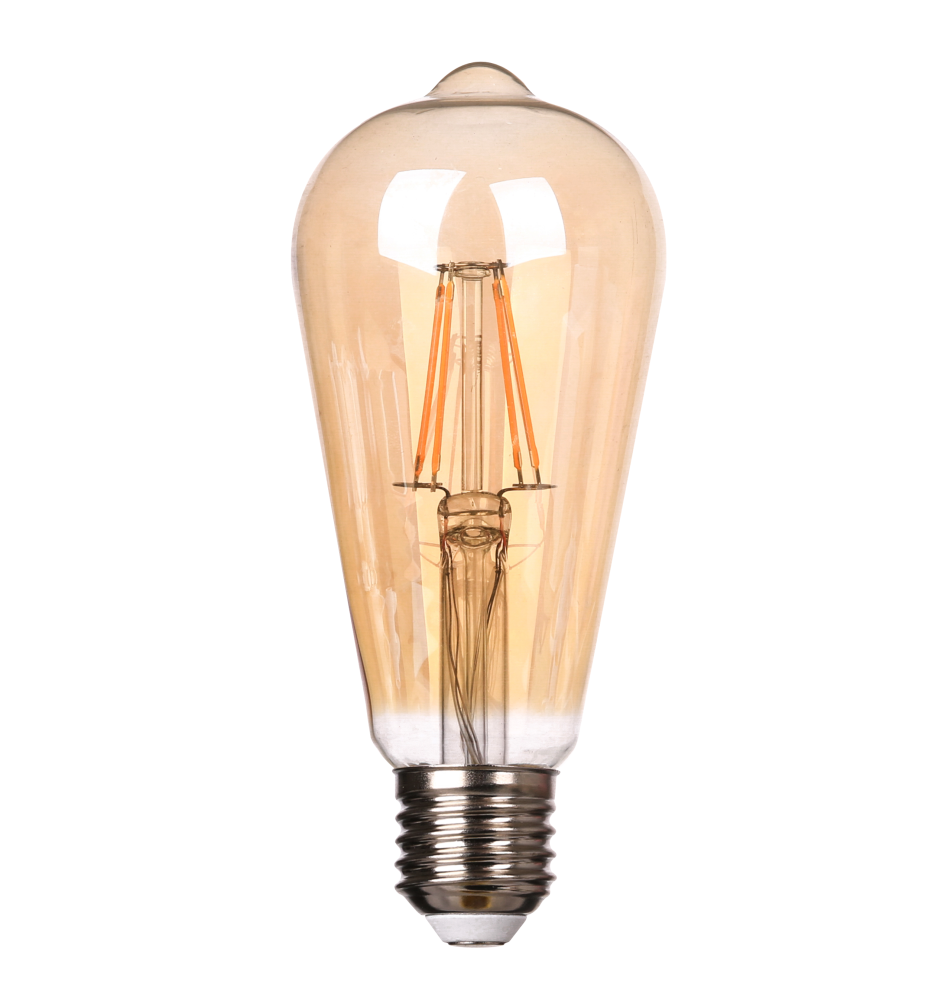 Żarówka LED E27 Filament 3-Dimm ST64 2700K 6W Amber