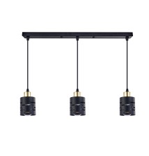 Oprawa wisząca E27 Elen x3 50cm czarna + złota | LVT