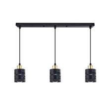 Oprawa wisząca E27 Elen x3 50cm czarna + złota