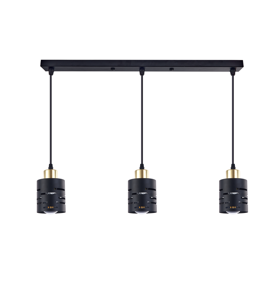 Oprawa wisząca E27 Elen x3 50cm czarna + złota