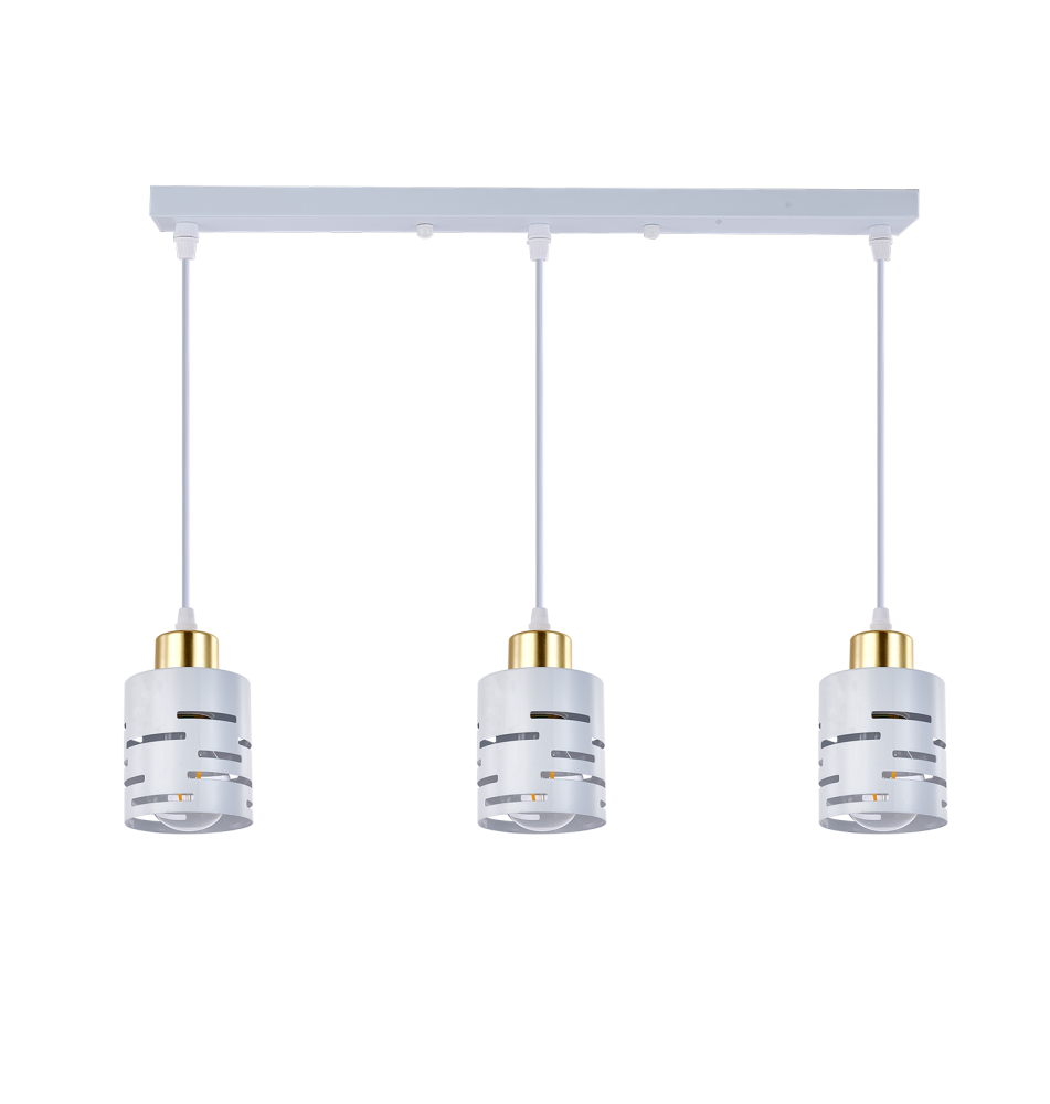 Oprawa wisząca E27 Elen x3 50cm biała + złota