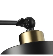 Kinkiet E27 LED Elza ruchomy x1 czarny + miedź z wtyczką