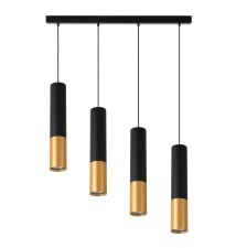 Lampa wisząca Keon GU10 x4 czarny + złoty | LVT