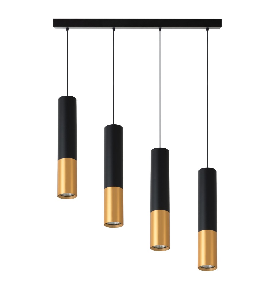 Lampa wisząca Keon GU10 x4 czarny + złoty