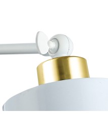 Kinkiet E27 LED Elza ruchomy x1 biały + złoty z wtyczką