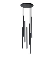 Piero G9 x7 Round Black Pendant Light | LVT