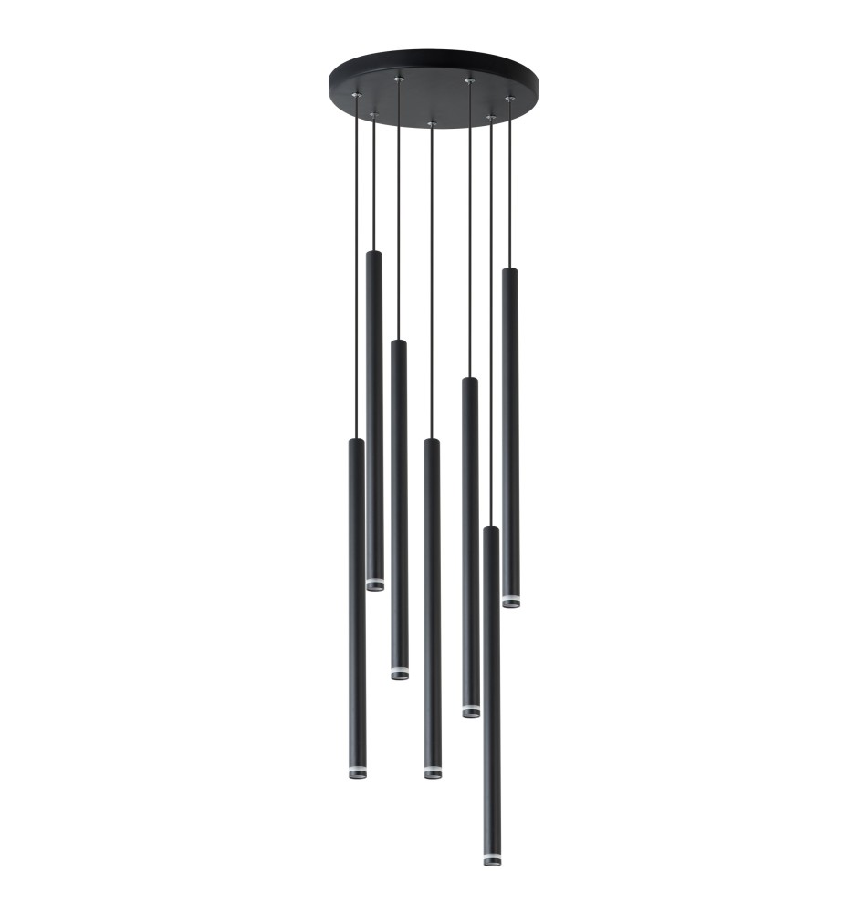 Lampa wisząca Piero G9 x7 okrąg czarny