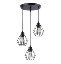 Oprawa wisząca E27 Otto x3 czarna